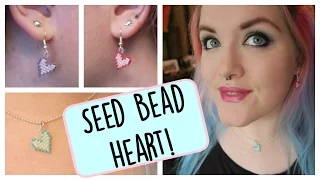 DIY Seed Bead Heart Square Stitch How To // Bead Weaving // ¦ The Corner of Craft