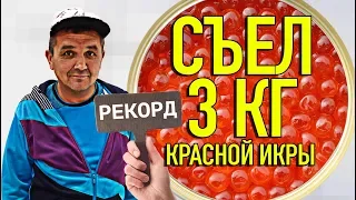 Кишкоблуд СЪЕЛ 3 КГ КРАСНОЙ ИКРЫ - РЕКОРД РОССИИ!!!