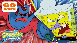 SpongeBob | 60 MINUTEN, in denen SpongeBob gegen das BÖSE kämpft 😈 | SpongeBob Schwammkopf