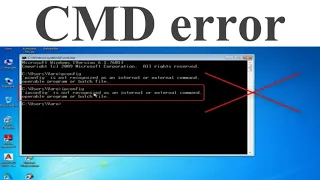 cmd error not recognized as internal and external command operable program or batch file fixed......