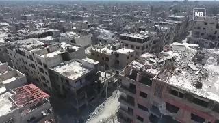 Drone footage shows destruction in Syria's Douma