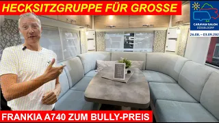 Frankia mit Hecksitzgruppe für Große zum Preis eines VW Bullys. Geht das? Caravan Salon 2023