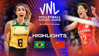 🇧🇷 BRA vs. 🇨🇳 CHN - Highlights Quarter Finals | Women's VNL 2023