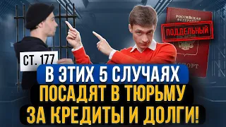 Когда за долги по кредитам точно посадят в тюрьму? Когда грозит уголовная статья за долги