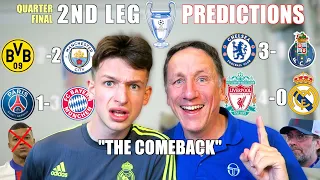 Our 2nd leg Quarter Final Champions League Predictions
