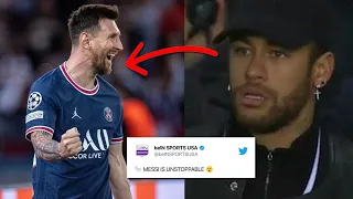 Soccer Reaction || Messi scores, PSG upstream full of emotions against Leipzig