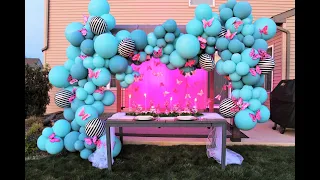 Balloon Garland Tutorial How To DIY | Butterfly Outdoor Balloon Garland Set Up