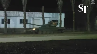 Russian military tanks seen in separatist-held Donetsk region of eastern Ukraine