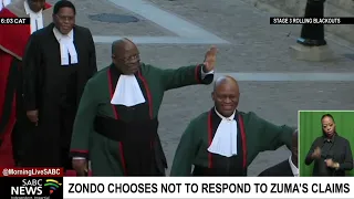 Zondo chooses not to respond to Zuma's claims