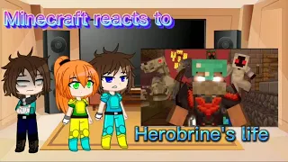 Minecraft reacts to "Herobrine's life" by @RedstoneRecords  [Requested]