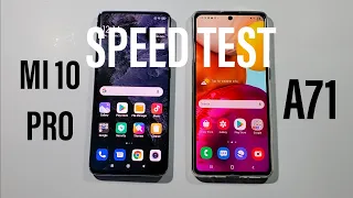 Xiaomi Mi 10 Pro vs Samsung A71 Comparison Speed Test