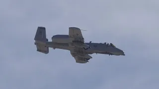 A-10 Thunderbolt II at Nellis AFB. Saturday. Aviation Nation Airshow. 4K 60fps.
