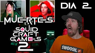 JACKY REACCIONA a LAS MUERTES de 🦑 SQUID CRAFT GAMES 2 🦑 | DIA 2