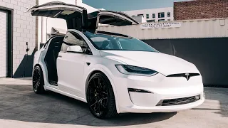 Tesla Model X Plaid Frozen White, Why our Widebody Builds Look Right.