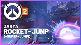 Overwatch 2 Zarya Rocket-Jump (+Super-Jump) - Zarya Tech Tutorial