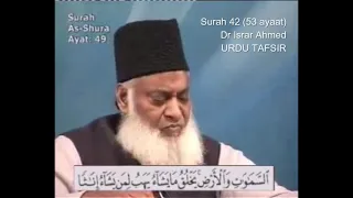 Surah 42 Ayat 49 Surah Shura Dr Israr Ahmed Urdu