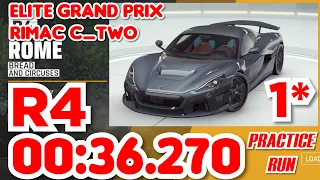 [TouchDrive] Asphalt 9 | RIMAC C2 | Elite Grand Prix | ROUND 4 | BREAD AND CIRCUSES | 00:36.270