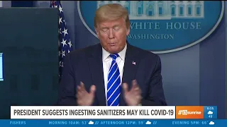 Trump asks about injecting sanitizers
