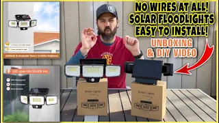 😮😍 BEST Wire Free Solar Powered Budget Flood Lights! Hands Down! Super Easy To Install!