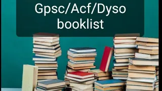 Gpsc/Acf/dyso booklist✍📚📑