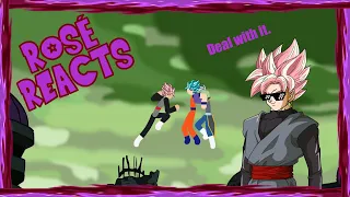 Rosé Goku Black Reacts to Goku and Vegeta VS Black and Zamasu Stick Fight!