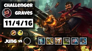 Graves vs Kha'Zix BR Challenger JUNGLE (11/4/16) - v11.17