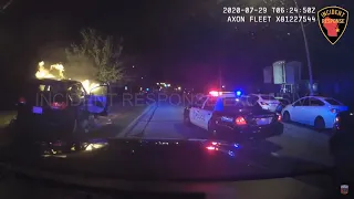 Dash Cam: Car Catches On Fire During Milwaukee Police Pursuit