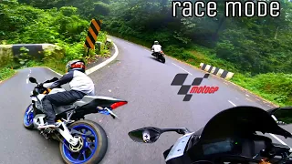 R15m vs Ns200 | Lean Game | Hyper Riding | Moto gp Road.. 😱