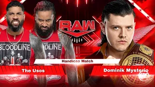 WWE 2K23 - Handicap Match - Dominik Mysterio VS Jimmy Uso & Jey Uso | WWE Raw