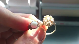 Two vintage Opal Rings