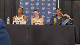 Caitlin Clark finding comfort level, late 3s lead to first WNBA win