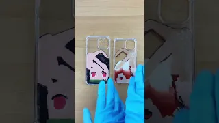 Pinté a Nezuko y Zenitsu de Kimetsu no Yaiba 😏 Fundas Para Celular #shorts