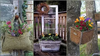 elegant vintage rustic style farmhouse cottage garden decorations ideas