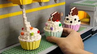 LEGO CUPCAKE FACTORY | The Ultimate Lego Food Machine in real life