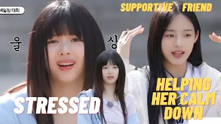 Hanni almost having a mental breakdown (minji helping her)