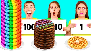 100 Layers of Food Challenge | Crazy Ideas To Cook by RaPaPa Challenge