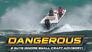 BOAT IGNORES SMALL CRAFT ADVISORY! | Haulover Inlet