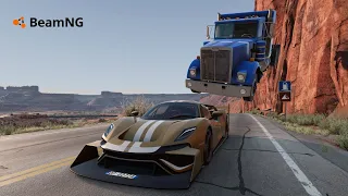 Realistic Crashes and Headless Driving Moments - BeamNG.drive