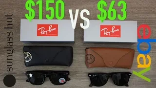 How to Spot Fake Ray Ban Wayfarer - Sunglass Hut vs eBay