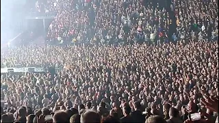 EDITORS Smokers outside the hospital doors. Sportpaleis Antwerpen 2024