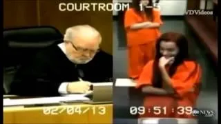 Girl says "F**k you" to the judge and shows her middle finger