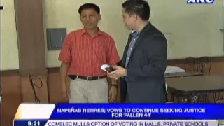 Napeñas retires; vows to continue seeking justice for 'Fallen 44'