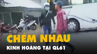 Bắt nhóm thanh niên chém nhau loạn xạ trên quốc lộ 61