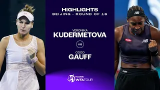 Veronika Kudermetova vs. Coco Gauff | 2023 Beijing Round of 16 | WTA Match Highlights