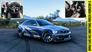 Drifting Need For Speed Most Wanted BMW Car in Forza Horizon 5 - Thrustmaster TX Gameplay