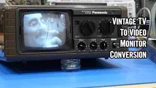 Adding composite video and sound inputs to a 1976 TV (Panasonic TR-525)