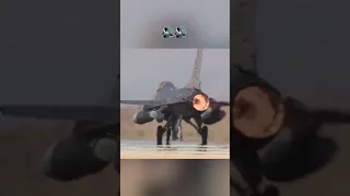 A F-16 Fighting Falcon with a roaring take off #aviation #asmr