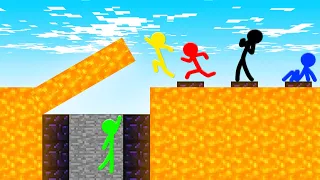 Stickman VS Minecraft: Secret Lava House - AVM Shorts Animation