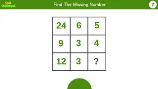 Find The Missing Number Math Puzzle