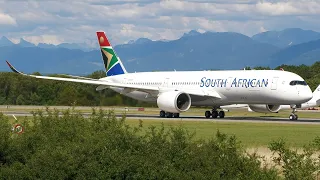 4K | ex. South African Airbus A350-900 OE-IPK takeoff at Geneva/GVA/LSGG